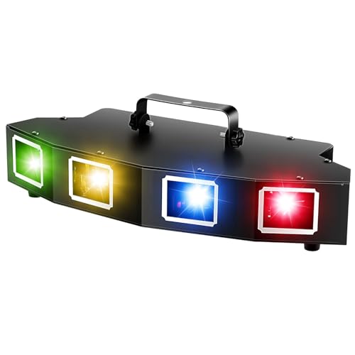 Stage Laser Light, 5 Beam Sound Activated DJ Party Lights with Remote Control P243197
