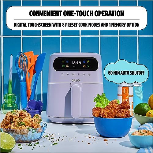 8 QT Digital Air Fryer with Touch Screen, Timer and Auto Shut-off, Lavender L33592
