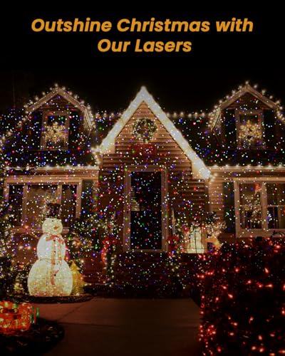 Christmas Laser Lights Outdoor, RGB Light Projector with Remote and Timer Q145