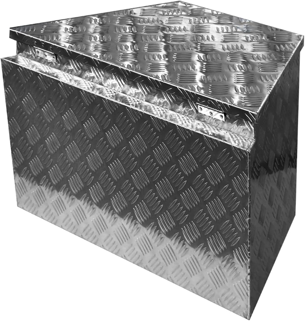 Aluminum Trailer Tongue Tool Box Diamond Tread with Lock & Keys V9757