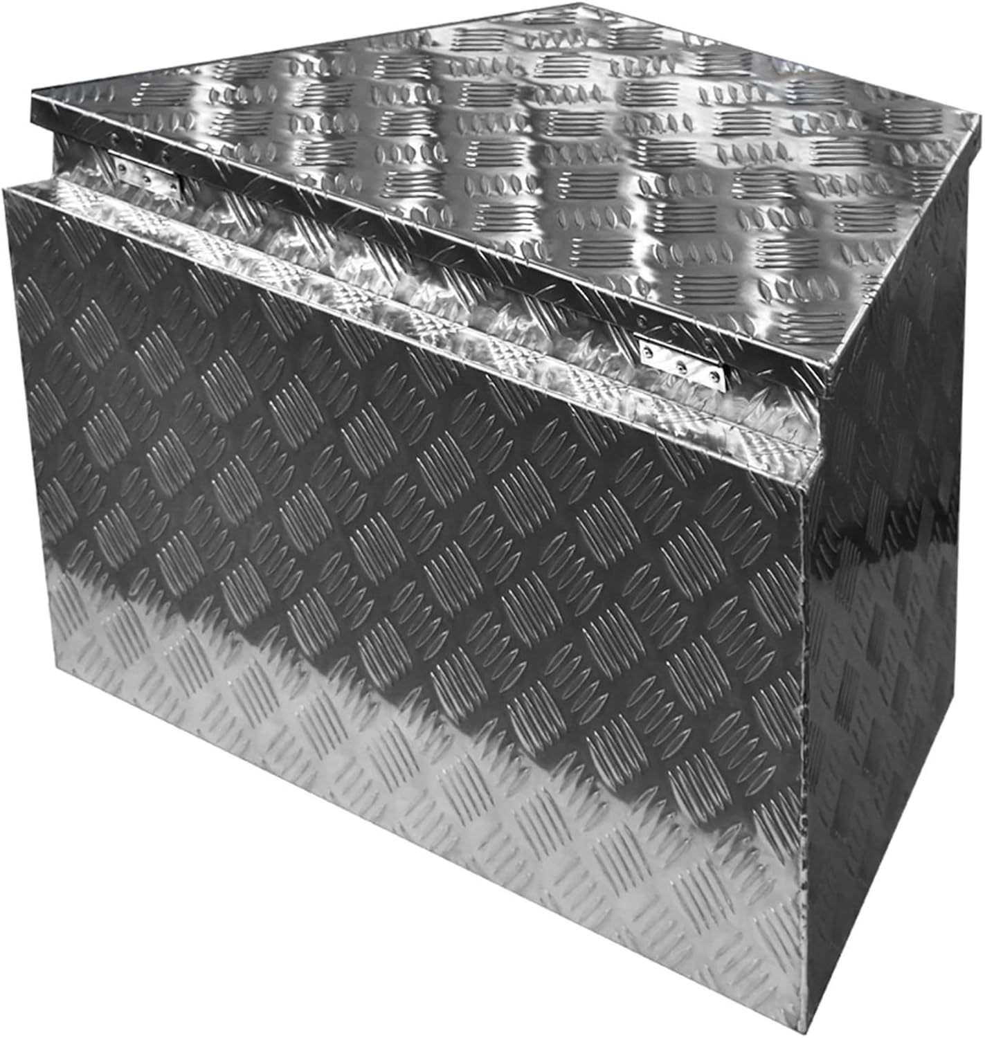 Aluminum Trailer Tongue Tool Box Diamond Tread with Lock & Keys V9757