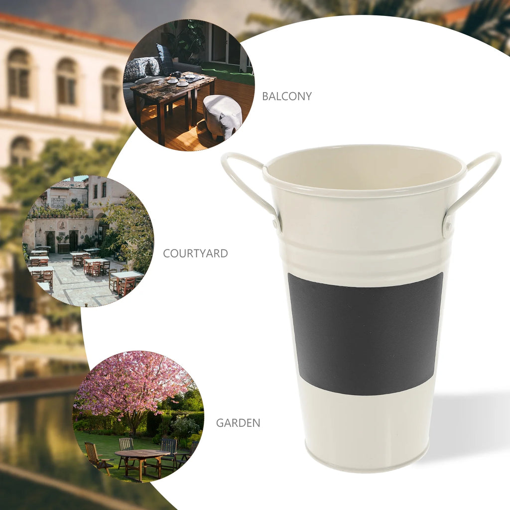 Tin Bucket Flower Pot for Succulents Q698017