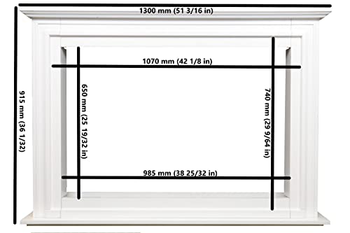 50-inch Smart Electric Fireplace with Surround Mantel N105