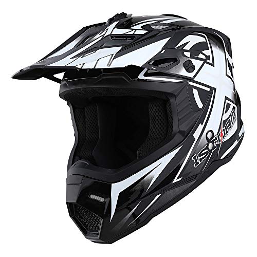 Adult Motocross Helmet Full Face Racing Style Matt Black D9788