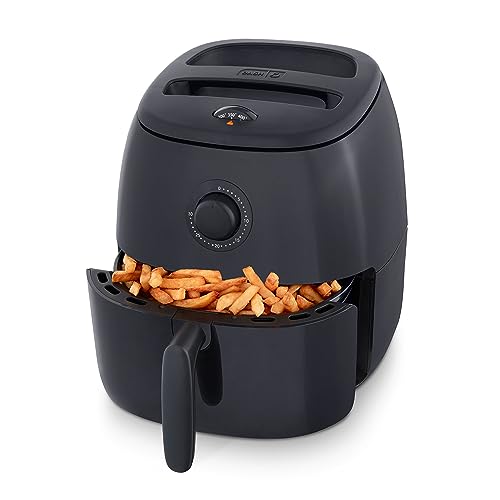 Electric Air Fryer Oven, 2.6 Qt., Grey, Compact, Auto Shut Off, 1000-Watt O64979