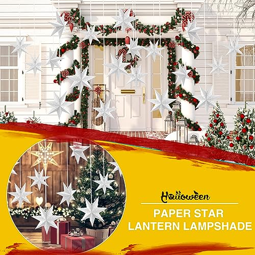7 Pack 3D Paper Star Lanterns for Christmas Party Home Decor K723333