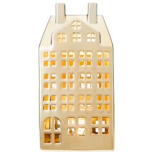 Light Up Christmas Village Set, White Ceramic House with Lights, Tabletop Decor N910947