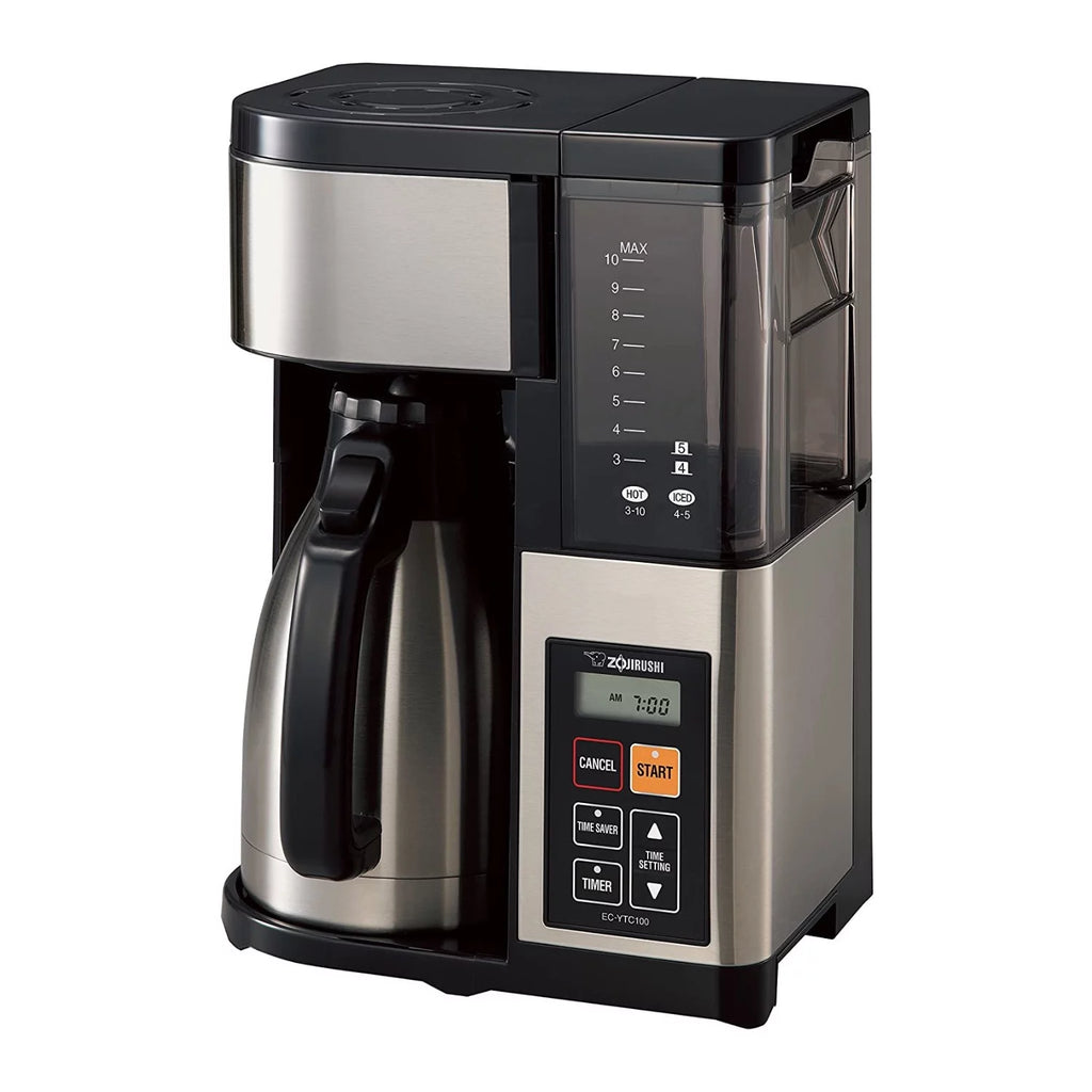 10-Cup Coffee Maker with Stainless Steel Finish and 12-Ounce Tumbler Y7671