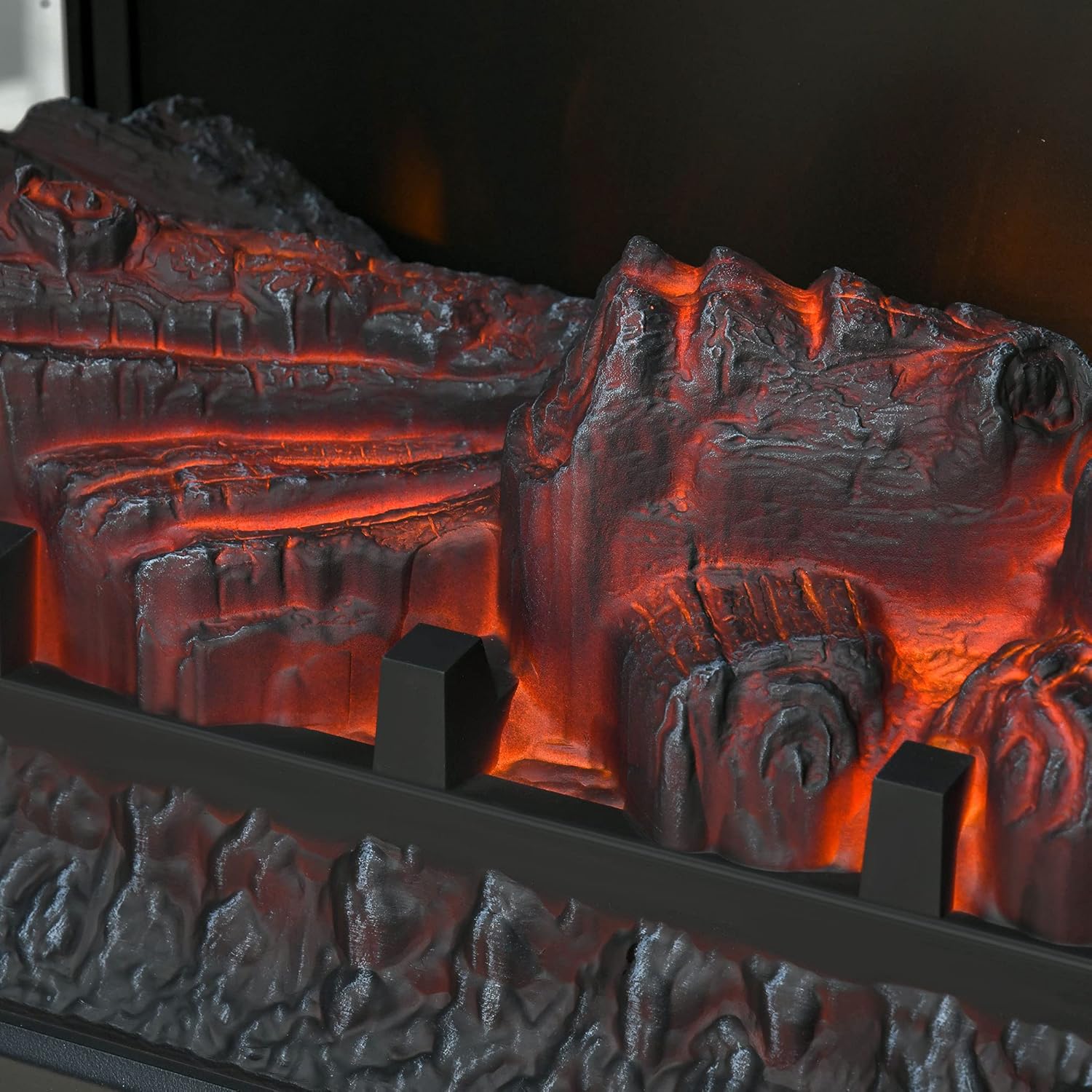 Electric Fireplace Heater, Freestanding Stove with LED Flames, 1400W V13182