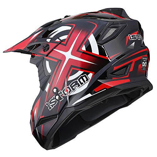 Adult Motocross Helmet Full Face Racing Style Matt Black D9788