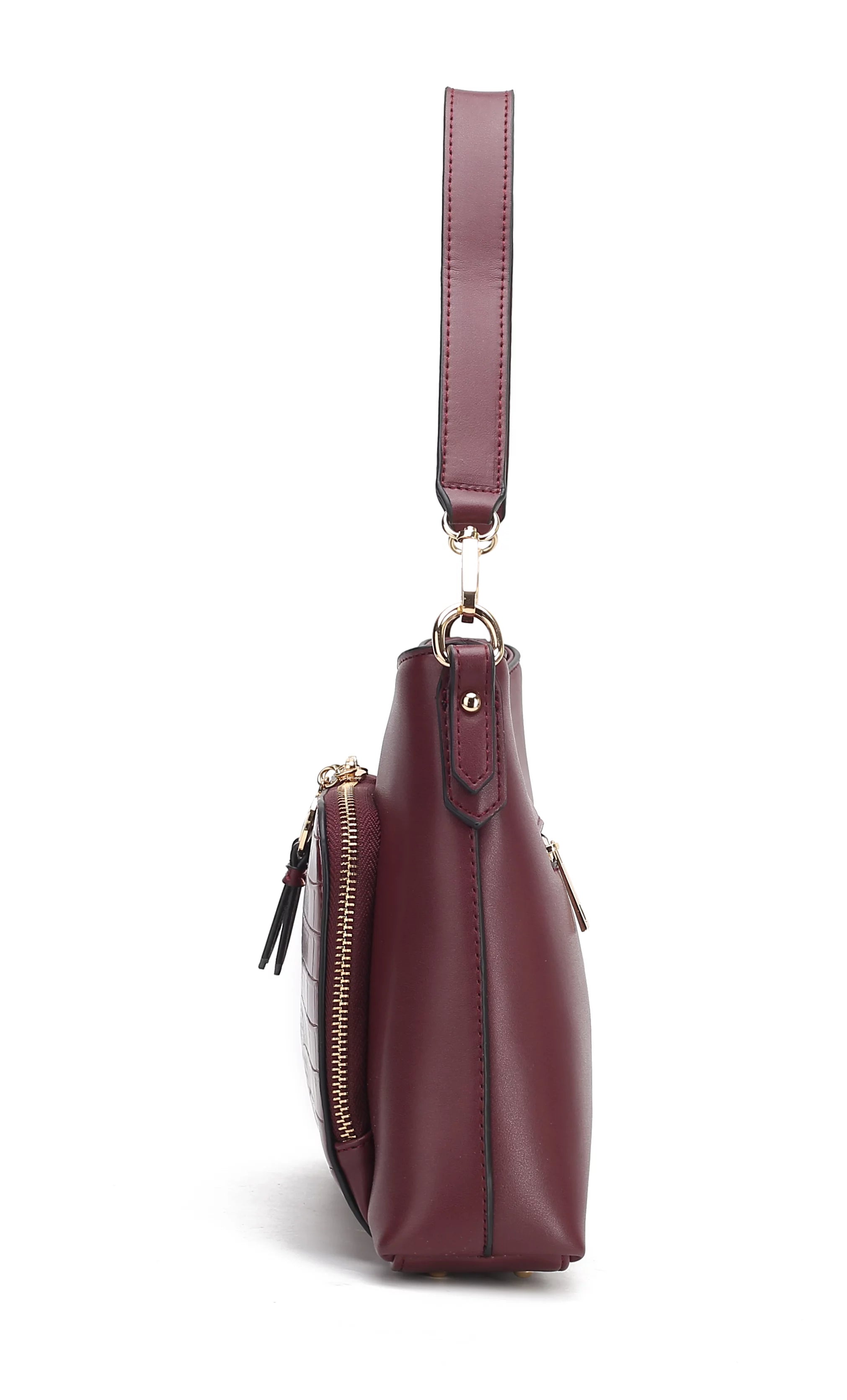 Vegan Leather Women's Hobo Bag Crossbody Purse Handbag J7640