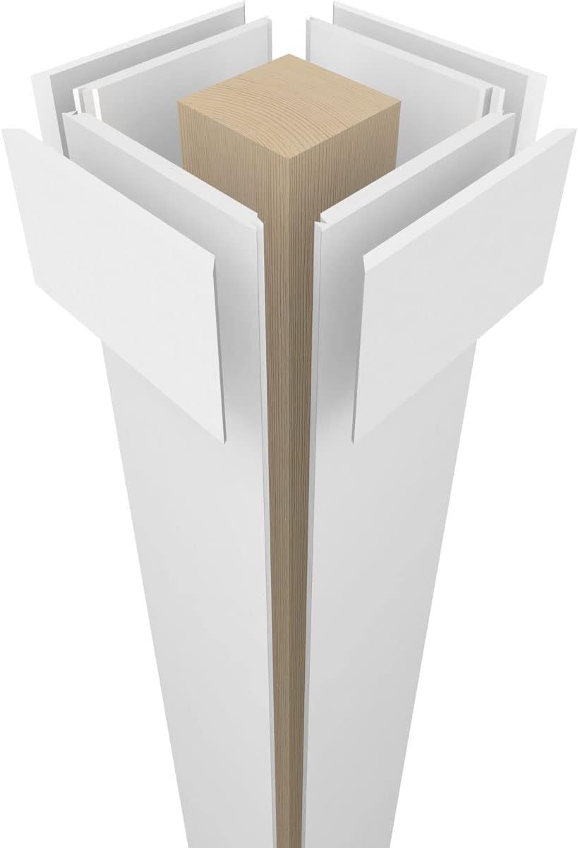 10"W x 9'H Square Non-Tapered Smooth PVC Column Wrap Kit K877