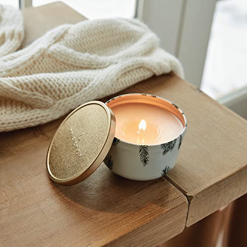 Scented Candles in Tin with Gold Lid - Crisp Fir, Cedarwood & Sandalwood B721287