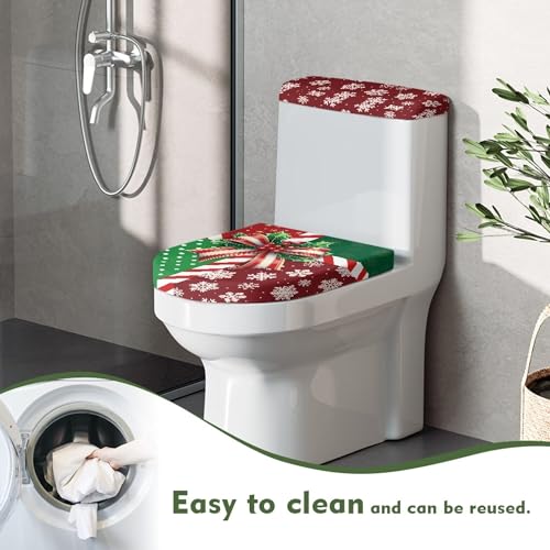 Christmas Toilet Lid and Tank Cover Set for Bathroom Decor K51670