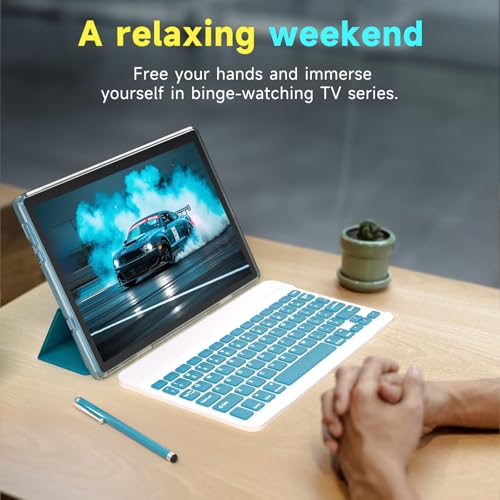 10 Inch Android Tablet with Keyboard Case Mouse Stylus J550018
