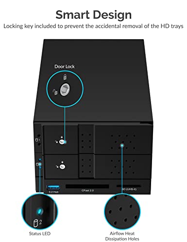 USB 3.2 5-Bay SATA Hard Drive Docking Station with USB-C 10Gbps A4585