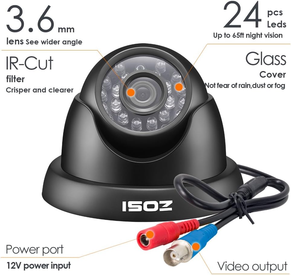 Home Security Camera System 8 Channel 1080P DVR with 4 Dome Cameras O663