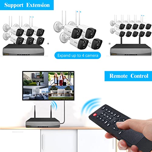 Outdoor Wireless Security Camera System with 2-Way Audio and PIR Detection M2182