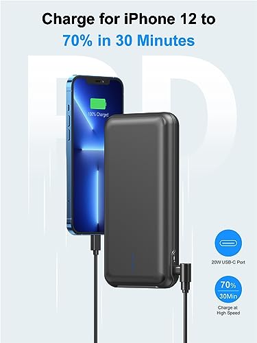 Portable Charger 30000mAh with 22.5W Fast Charging, 4 Outputs P157