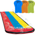 Wham-O Slip N Slide Triple Slip and Slide with 3 Bodyboards Premium Lawn Water Slide Super Slip Backyard Waterslides Outdoor Water Toys for Kids