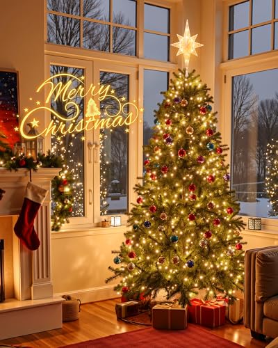 Christmas Tree Star Topper Lighted 3D Plug In Indoor Holiday Decor N7897
