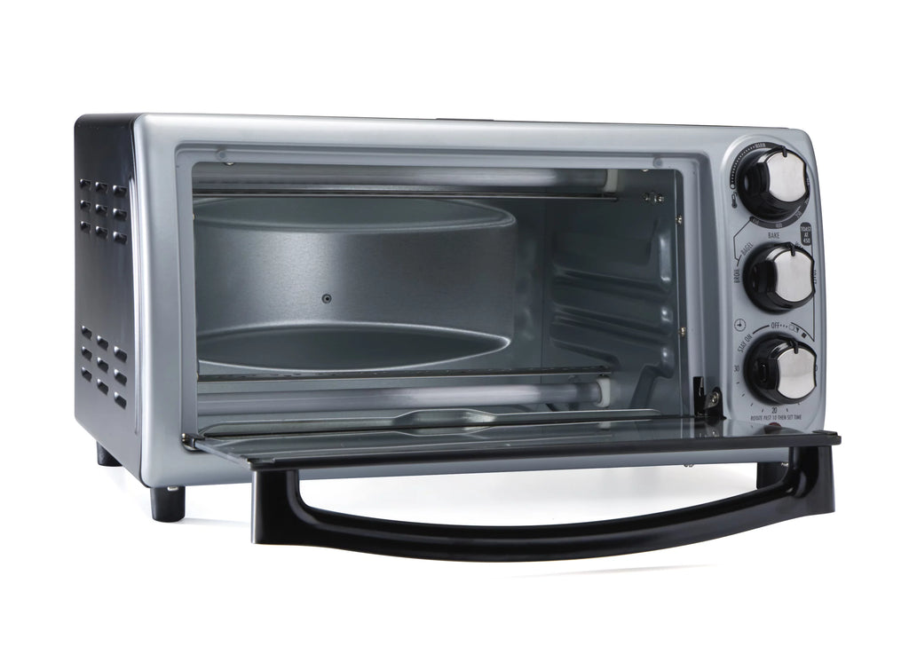 Countertop Toaster Oven with Bake Pan, Broil & Bagel Functions, Auto Shutoff, Stainless Steel O45889