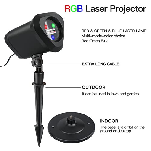 Christmas Laser Lights Red and Green Star Show for Indoor Outdoor Decor N5581