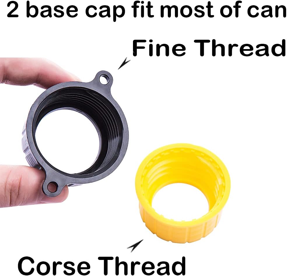 Flexible Gas Can Spout Replacement with Coarse and Fine Thread Caps V56151
