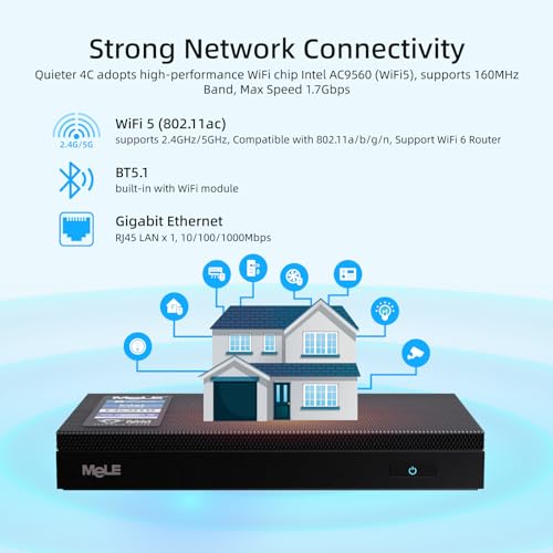 Fanless Mini PC 16GB RAM 512GB ROM Windows 11 Pro L960611