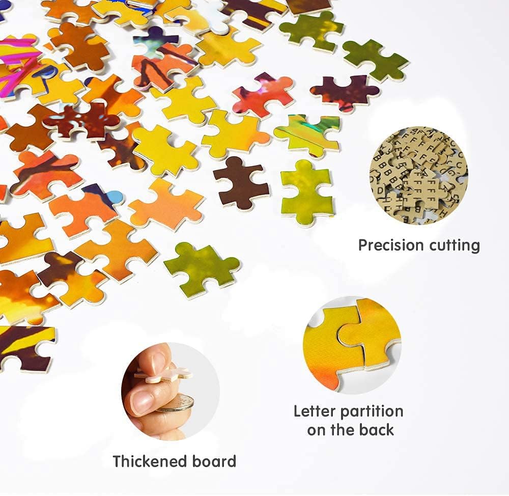 Wooden Jigsaw Puzzle 1000 Pieces for Adults with Poster, 30" x 20" V660280