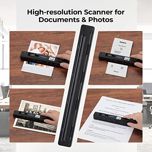 Portable Scanner for A4 Documents Photos, 900 DPI, Flat Scanning, Includes 16G SD Card I7693