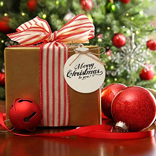 50pcs DIY Wooden Christmas Ornaments for Crafts, 4" Blank Unfinished Wood Slices to Paint Q2509