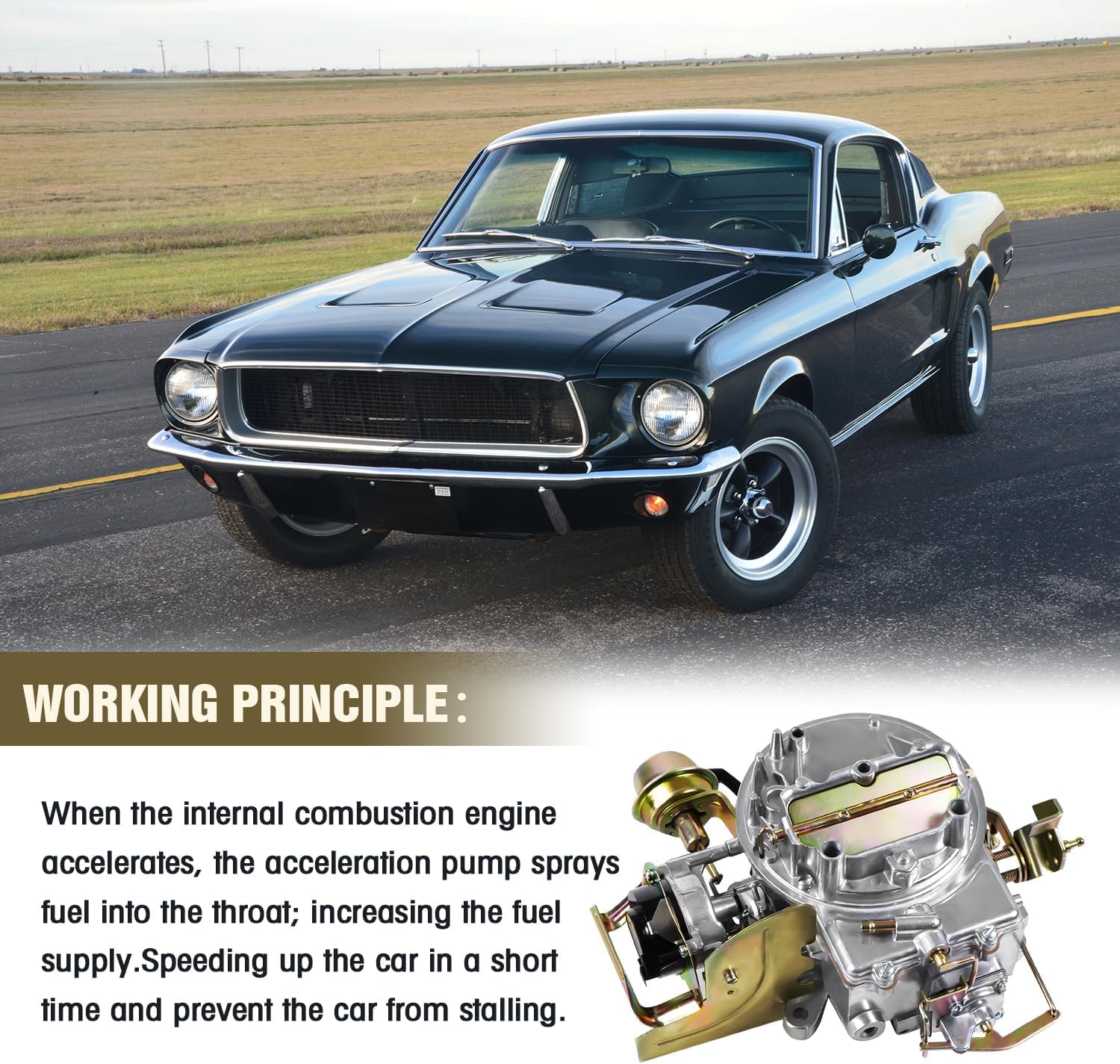 2 Barrel Carburetor 2100 2150 with Electric Choke for Ford 289/302/351 & Jeep Engines D968