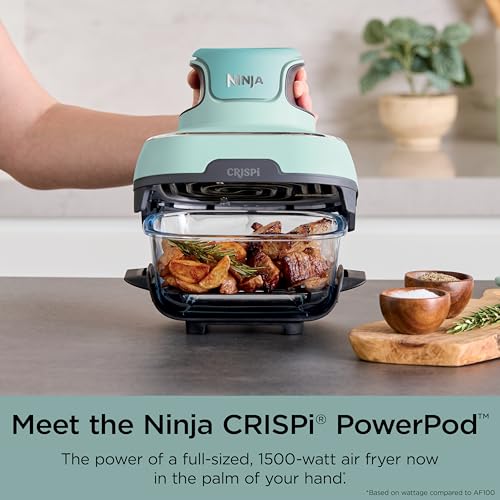 Air Fryer with Glass Containers, 4 QT & 6 Cup, Dishwasher Safe Z1664