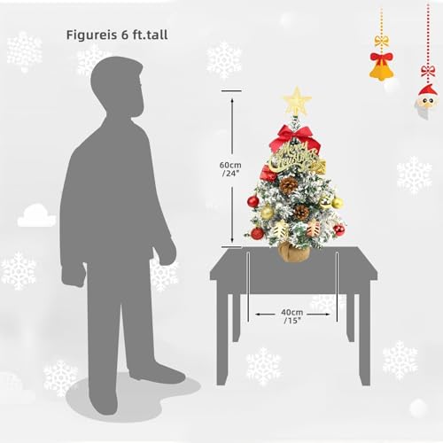 Green Tabletop Christmas Tree with LED Lights H5873