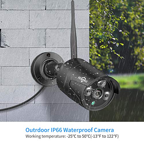 Wireless Security Camera System, 16CH 4K NVR, 4Pcs 3MP WiFi Cameras, Night Vision, Motion Detection, 1TB HDD P9721
