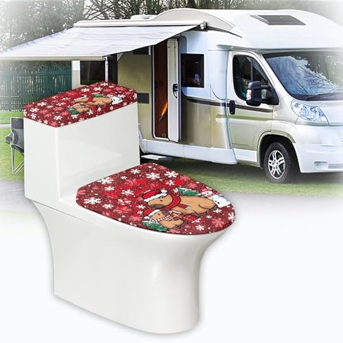 Christmas Toilet Lid and Tank Cover Set for Bathroom Decor K51670