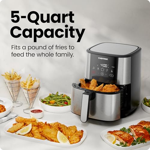 XL 8-Qt Touch Air Fryer, Digital Presets, Nonstick Dishwasher-Safe N17083