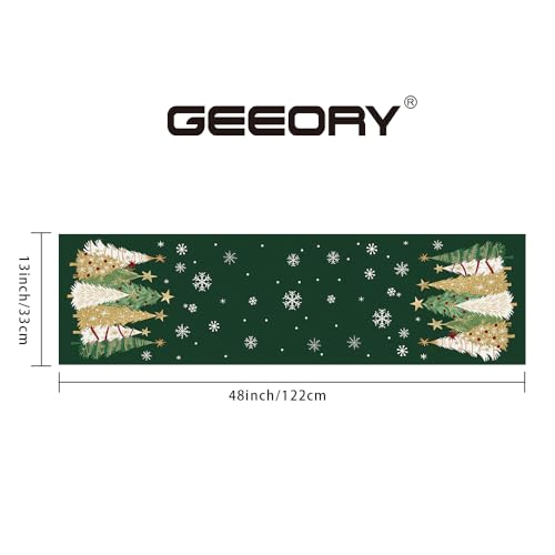 Christmas Table Runner 13x72 Inch, Red Winter Holiday Decor H348