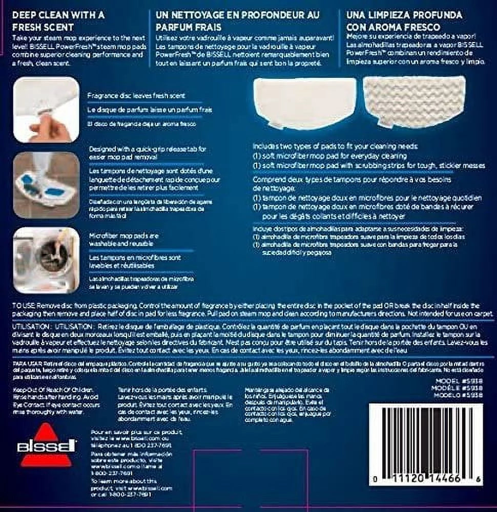 Steam Mop Pads 2 pk with Fragrance Discs 4 ct R263