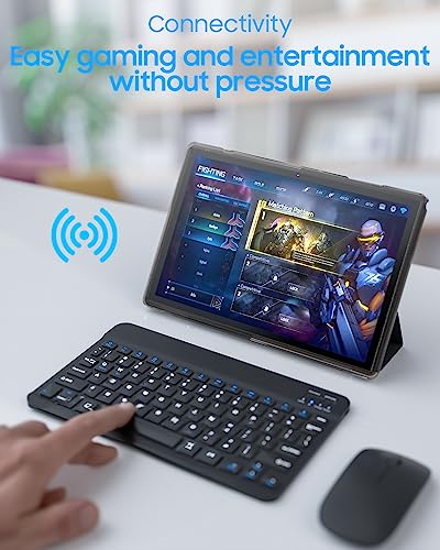 10 in Tablet 2 in 1 Android 14 with Keyboard, Mouse, Stylus Pen, Case, 6GB+32GB, WiFi-6 X68807