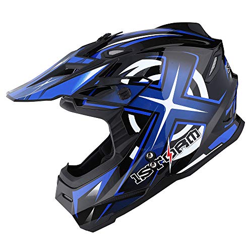 Adult Motocross Helmet Full Face Racing Style Matt Black D9788