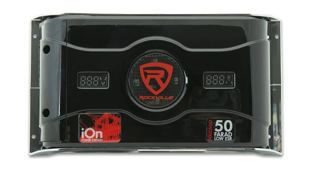 50 Farad 24V Car Audio Capacitor with Voltage and Amperage Meter S338