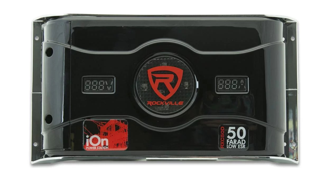 50 Farad 24V Car Audio Capacitor with Voltage and Amperage Meter S338