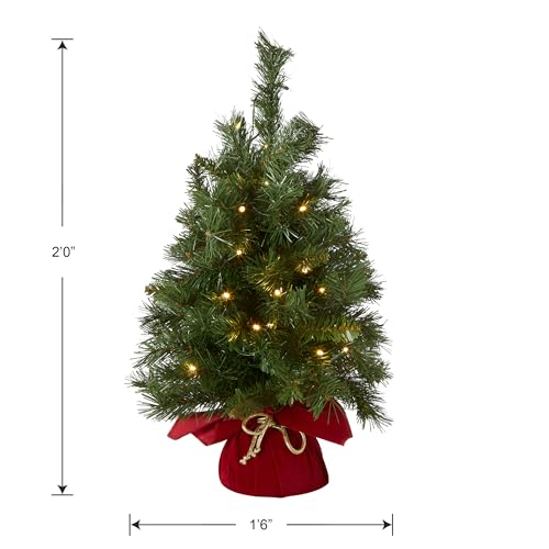 24 in Pre-Lit Mini Artificial Christmas Tree with 35 Clear Lights R420697