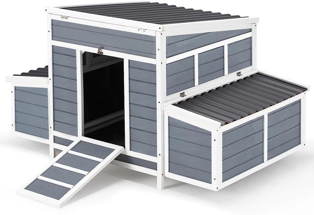 Large Chicken Coop Wooden Hen House Outdoor Poultry Cage C320