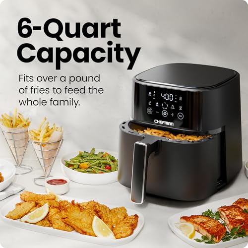 Air Fryer 6 QT Compact with Touchscreen and Nonstick Basket P678