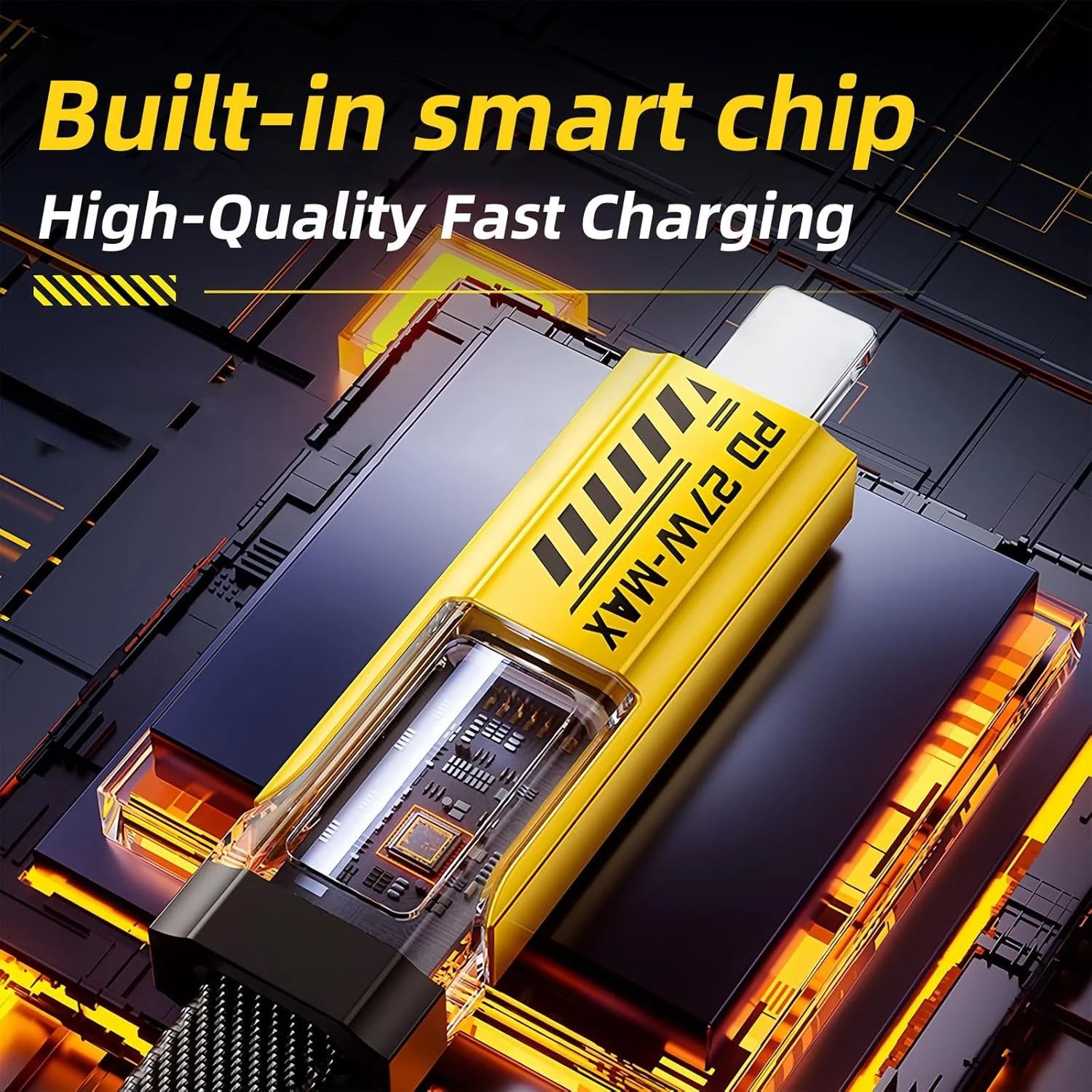 USB 65W 4-in-1 fast charging cable 6.6FT with LED display T472808