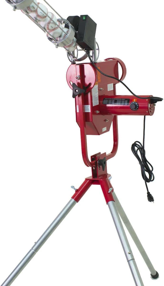 Breaking Ball Baseball Pitching Machine with Auto Ball Feeder and Batting Cage A58135