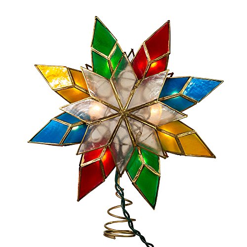 10-Light Multi-Color Capiz Star Tree Topper X82024